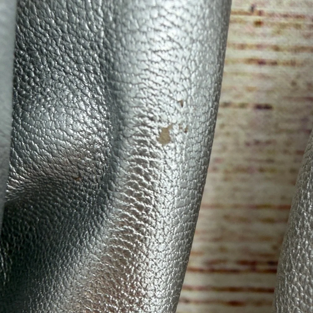 Kate Spade Metallic Silver Flats with Bow - Picture 7 of 10